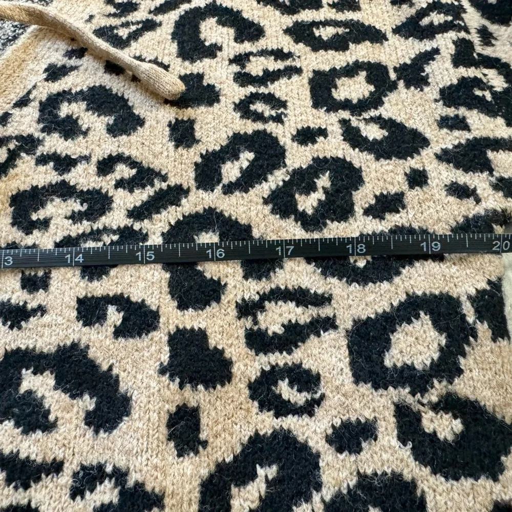 Cozy Co Casual Lace Up Leopard Print Cardigan - Picture 8 of 9